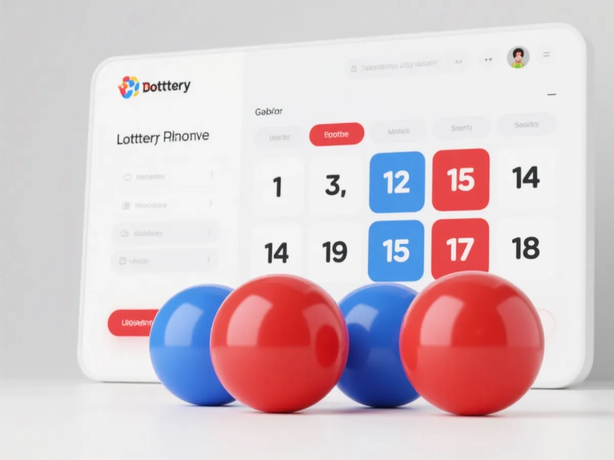 双色球开奖结果查询界面示意图